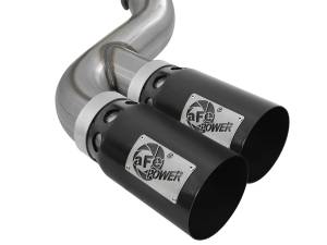 aFe Power - aFe Power Rebel XD Series 4 IN 409 Stainless Steel DPF-Back Exhaust w/Dual Black Tips Ford Diesel Trucks 11-14 V8-6.7L (td) - 49-43121-B - Image 2