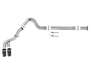 aFe Power - aFe Power Rebel XD Series 4 IN 409 Stainless Steel DPF-Back Exhaust w/Dual Black Tips Ford Diesel Trucks 11-14 V8-6.7L (td) - 49-43121-B - Image 5