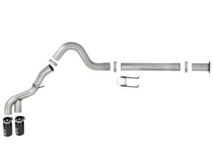 aFe Power - aFe Power Rebel XD Series 4 IN 409 Stainless Steel DPF-Back Exhaust w/Dual Black Tips Ford Diesel Trucks 11-14 V8-6.7L (td) - 49-43120-B - Image 5