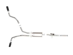 aFe Power - aFe Power Gemini XV 3 IN 304 Stainless Steel Cat-Back Exhaust System w/ Cut-Out Black GM Trucks 09-18 V6-4.3/V8-4.8/5.3L - 49-34131-B - Image 6