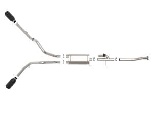 aFe Power - aFe Power Gemini XV 3 IN 304 Stainless Steel Cat-Back Exhaust System w/ Cut-Out Black Ford F-150 15-20 V6-2.7L (tt)/3.5L (tt)/V8-5.0L - 49-33123-B - Image 6