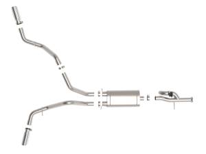 aFe Power - aFe Power Gemini XV 3 IN 304 Stainless Steel Cat-Back Exhaust System w/ Cut-Out Polished GM Trucks 09-18 V6-4.3/V8-4.8/5.3L - 49-34133-P - Image 6