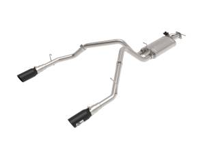 aFe Power - aFe Power Gemini XV 3 IN 304 Stainless Steel Cat-Back Exhaust System w/ Cut-Out Black RAM 1500 (DT) 19-23 V8-5.7L HEMI - 49-32081-B - Image 1