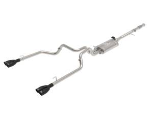 aFe Power Gemini XV 3 IN 304 Stainless Steel Cat-Back Exhaust System w/ Cut-Out Black GM Silverado/Sierra 1500 19-23 V8-5.3L - 49-34139-B