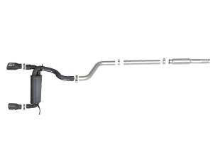 aFe Power - aFe Power Rebel Series 3 IN to 2-1/2 IN 409 Stainless Steel Cat-Back Exhaust w/ Black Tip Jeep Wrangler (JL) 18-23 L4-2.0L (t) - 49-48096-B - Image 4