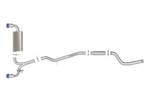 aFe Power - aFe Power Takeda 3 IN to 2-1/2 IN 304 Stainless Steel Cat-Back Exhaust System w/ Blue Tip Toyota GR Supra (A90) 21-23 L4-2.0L (t) - 49-36050-L - Image 3