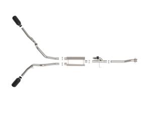 aFe Power - aFe Power Gemini XV 3 IN 304 Stainless Steel Cat-Back Exhaust System w/ Cut-Out Black Ford F-150 21-23 V6-2.7L (tt)/3.5L (tt)/V8-5.0L - 49-33129-B - Image 6