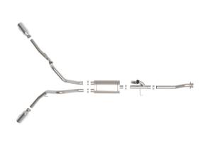 aFe Power - aFe Power Gemini XV 3 IN 304 Stainless Steel Cat-Back Exhaust System w/ Cut-Out Polished Ford F-150 21-23 V6-2.7L (tt)/3.5L (tt)/V8-5.0L - 49-33129-P - Image 6