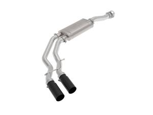 aFe Power Rebel Series 3 IN to 2-1/2 IN 409 Stainless Steel Cat-Back Exhaust w/Black Tip Ford F-150 21-23 V6-2.7L (tt)/3.5L (tt)/V8-5.0L - 49-43128-B