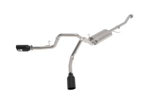 aFe Power Vulcan Series 3 IN 304 Stainless Steel Cat-Back Exhaust System w/Black Tip Ford F-150 21-23 V6-2.7L (tt)/3.5L (tt)/V8-5.0L - 49-33126-B