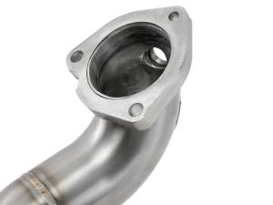 aFe Power - aFe Power Twisted Steel Down Pipe 2-1/2 IN 304 Stainless Steel w/ Cat MINI Cooper S (R56) 07-15 L4-1.6L (t) N14/N18 - 48-36318-1HC - Image 2