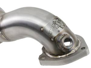 aFe Power - aFe Power Twisted Steel Down Pipe 2-1/2 IN 304 Stainless Steel w/ Cat MINI Cooper S (R56) 07-15 L4-1.6L (t) N14/N18 - 48-36318-1HC - Image 4