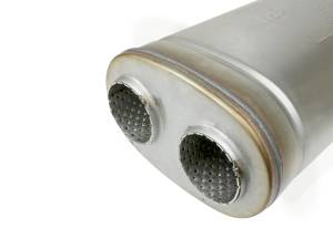 aFe Power - aFe Power MACH Force-Xp 409 Stainless Steel Muffler 2-1/2 IN Dual Inlet/Dual Outlet 5 IN H x 8 IN W x 18 IN L - Oval Body - 49M00052 - Image 4