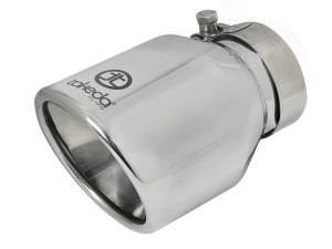 aFe Power - aFe Power Takeda 304 Stainless Steel Clamp-on Exhaust Tip Polished 2-1/2 IN Inlet x 4 IN Outlet x 6 IN L - 49T25404-P061 - Image 1