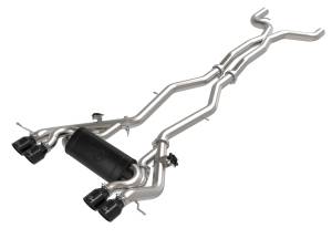 aFe Power - aFe Power MACH Force-Xp 3 IN to 2-1/2 IN Stainless Steel Cat-Back Exhaust System Black BMW M3/M4 (G80/82) 21-23 L6-3.0L (tt) S58 - 49-36351-B - Image 1