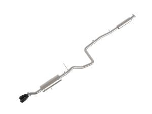 aFe Power - aFe Power Takeda 2-1/4 IN 304 Stainless Steel Cat-Back Exhaust System w/ Black Tip Ford Fiesta (Sedan) 14-19 L4-1.6L - 49-33134-B - Image 1