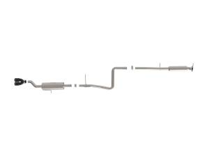 aFe Power - aFe Power Takeda 2-1/4 IN 304 Stainless Steel Cat-Back Exhaust System w/ Black Tip Ford Fiesta (Sedan) 14-19 L4-1.6L - 49-33134-B - Image 2