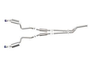 aFe Power - aFe Power Takeda 3 IN to 2-1/2 IN 304 Stainless Steel Cat-Back Exhaust w/ Blue Flame Tip Lexus IS200t 16-17/IS300 18-23 L4-2.0L (t) - 49-36059-L - Image 3