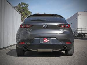 aFe Power - aFe Power Takeda 3 IN to 2-1/2 IN 304 Stainless Steel Axle-Back Exhaust Carbon Fiber Tip Mazda 3 Hatchback 19-23 L4-2.5L/2.5L (t) - 49-37023-C - Image 4