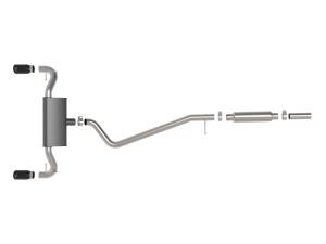 aFe Power - aFe Power Vulcan Series 2-1/2 IN 304 Stainless Steel Cat-Back Exhaust System Black Ford Bronco Sport 21-23 L3-1.5L (t)/L4-2.0L (t) - 49-33142-B - Image 2