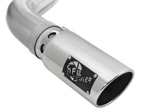 aFe Power - aFe Power Large Bore-HD 4 IN 409 Stainless Steel DPF-Back Exhaust System w/ Polished Tip Ford F-150 2021 V6-3.0L (td) - 49-43143-P - Image 2