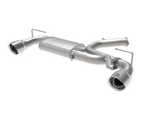 aFe Power - aFe Power Takeda 3 IN 304 Stainless Steel Axle-Back Exhaust w/ Polished Tips Hyundai Veloster N 21-22 L4-2.0L (t) - 49-37029-P - Image 1