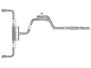 aFe Power - aFe Power Gemini XV 3 IN to 2-1/2 304 Stainless Steel Cat-Back Exhaust w/ Cut-Out Polished Volkswagen GTI (MKVIII) 22-23 L4-2.0L (t) - 49-36451-P - Image 3