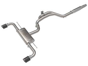 aFe Power Gemini XV 3 IN to 2-1/2 304 Stainless Steel Cat-Back Exhaust w/ Cut-Out Carbon Volkswagen GTI (MKVIII) 22-23 L4-2.0L (t) - 49-36451-C