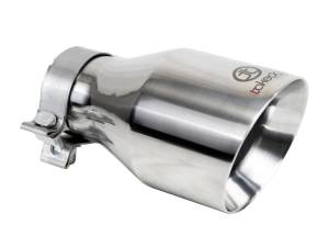 aFe Power Takeda 304 Stainless Steel Clamp-on Exhaust Tip Polished 3 IN Inlet x 5 IN Outlet x 9 IN L - 49T30504-P09