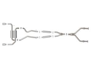 aFe Power - aFe Power Takeda 2-1/2 IN 304 Stainless Steel Cat-Back Exhaust System w/ Polished Tips Infiniti Q50 14-15 V6-3.7L - 49-36136-P - Image 2