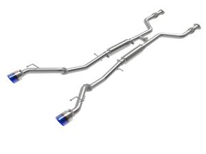 aFe Power - aFe Power Takeda 2-1/2 IN 304 Stainless Steel Cat-Back Exhaust System w/ Blue Flame Tips Nissan Z 2023 V6-3.0L (tt) - 49-36138-L - Image 1