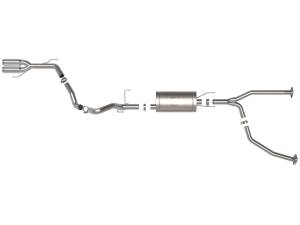 aFe Power - aFe Power Vulcan Series 2-1/2 IN to 3 IN Stainless Steel Cat-Back Exhaust w/Polished Tip Toyota Sequoia 23-24 V6-3.4L (tt) - 49-36068-P - Image 2