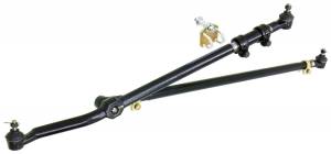 RockJock 4x4 Currectlync Steering System 97-06 Wrangler TJ and LJ Unlimited/XJ/MJ Bolt-On Includes 1 1/4 Inch Diameter Tie Rod/Forged Drag Link HD Steering Stabilizer Shock Mounting Kit - CE-9701