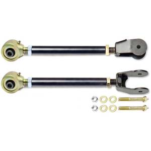 RockJock 4x4 Johnny Joint Adjustable Control Arms 97-06 Wrangler TJ and LJ Unlimited/XJ/MJ Front Upper, Double Adjustable Greasable Pair - CE-9102SF