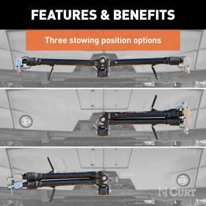 RockJock 4x4 - RockJock 4x4 Curt Rambler Steel RV Tow Bar 7500 Lbs. 2 Inch Shank) Includes Tow Bar Safety Cables Hitch Pin and Clip - RJ-70001 - Image 4