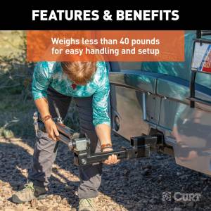 RockJock 4x4 - RockJock 4x4 Curt Rambler Steel RV Tow Bar 7500 Lbs. 2 Inch Shank) Includes Tow Bar Safety Cables Hitch Pin and Clip - RJ-70001 - Image 5
