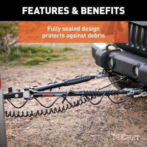 RockJock 4x4 - RockJock 4x4 Curt Rambler Steel RV Tow Bar 7500 Lbs. 2 Inch Shank) Includes Tow Bar Safety Cables Hitch Pin and Clip - RJ-70001 - Image 6