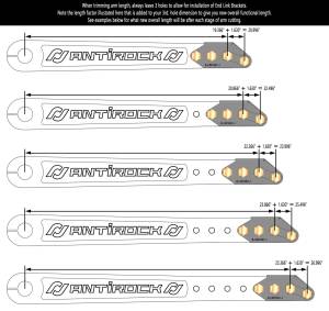 RockJock 4x4 - RockJock 4x4 Antirock Aluminum PreRunner Arms 21 Inch-27 Inch Long C-C 35 Spline Incl. Hardware - RJ-202005-101 - Image 2