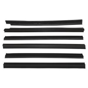 Crown Automotive Jeep Replacement Front & Rear Door Glass Weatherstrip Kit for 84-96 Jeep XJ Cherokee w/ 4 Doors  -  55235404MK