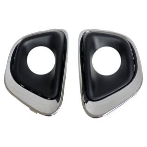 Crown Automotive Jeep Replacement Front Chrome Fog Lamp Bezel Set for 2014-2017 Jeep MK Compass  -  68213204K
