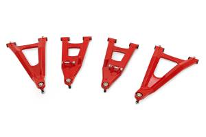 Rough Country Red Forged Alum High Clearance 2" Fwd Offset Control Arms w/Ball Joints  -  93155RED