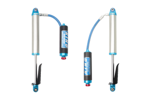 King Shocks 2019-2025 Chevrolet Silverado 1500 and GMC Sierra 1500 Rear 2.5 in Diameter Remote Reservoir Adjustable Performance Shock Kit Pair 25001-175A