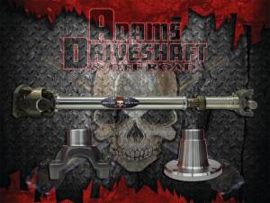 Adams Driveshaft JK Front 1350 CV Driveshaft HD Series Greasable U-Joint - ASDJK-1350F-G