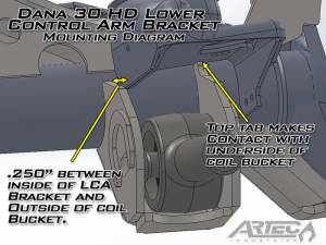 Artec Industries Jeep Axle Trusses & Fabrication Parts | 1350 Of - Artec Dana 30 HD LCA Brackets CAM Slot with Horseshoe - TJ3011 - Image 3