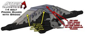 Artec Industries Jeep Axle Trusses & Fabrication Parts | 1350 Of - Artec 14 Bolt Pinion Guard with Truss Bridge Low - PG1403 - Image 2