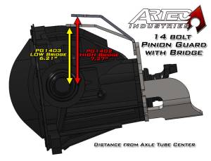 Artec Industries Jeep Axle Trusses & Fabrication Parts | 1350 Of - Artec 14 Bolt Pinion Guard with Truss Bridge Low - PG1403 - Image 3