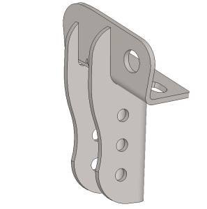 Artec Industries Jeep Axle Trusses & Fabrication Parts | 1350 Of - Artec Jeep TJ Trackbar Mount 97-06 Wrangler TJ 2.5 3.5-in Stretch - TJ2001 - Image 1