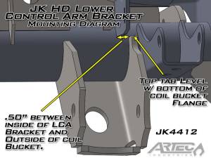 Artec Industries Jeep Axle Trusses & Fabrication Parts | 1350 Of - Artec Jeep JK Front Axle LCA Brackets 07-18 Wrangler JK Pair - JK4412 - Image 3