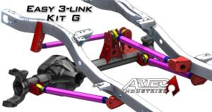 Artec Industries Jeep Axle Trusses & Fabrication Parts | 1350 Of - Artec Easy 3 Link Kit G Adjustable Upper link No Tubing Outside Frame Centered Front Passenger Rear Driver - LK0132 - Image 3