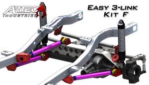 Artec Industries Jeep Axle Trusses & Fabrication Parts | 1350 Of - Artec Easy 3 Link Kit F for Artec Trusses No Tubing Outside Frame Ford 85-91 Front Passenger Rear Driver - LK0108 - Image 3